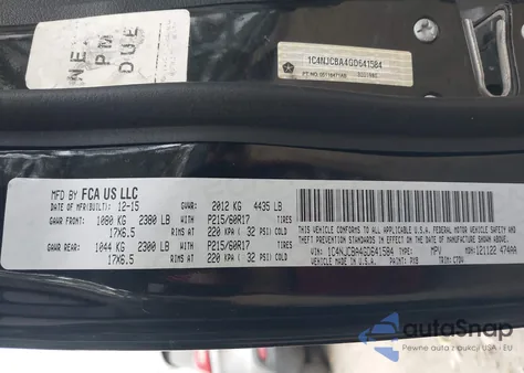 2016 Jeep Compass Sport из США, поврежденный, VIN 1C4NJCBA4GD641584